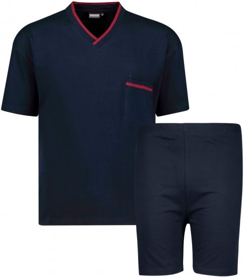 Adamo Ben Short sleeve Pyjama Navy - Alsónemű & strandruhák - Nagyméretű Alsónemű 2XL-8XL