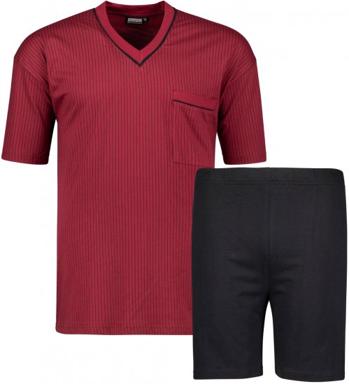 Adamo Gustav Short sleeve Pyjama Burgundy - Alsónemű & strandruhák - Nagyméretű Alsónemű 2XL-8XL