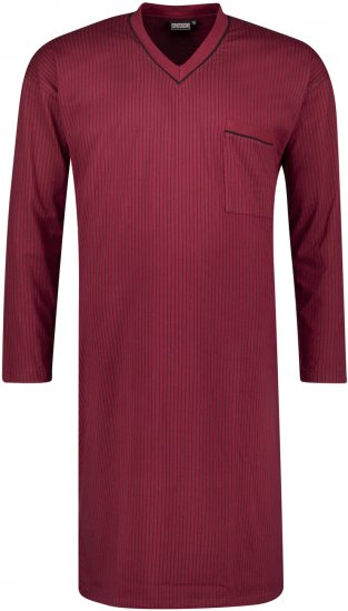 Adamo Gustav Long Nightshirt Burgundy - Alsónemű & strandruhák - Nagyméretű Alsónemű 2XL-8XL