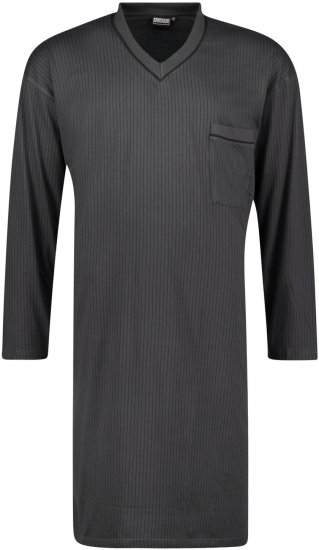 Adamo Gustav Long Nightshirt Charcoal - Alsónemű & strandruhák - Nagyméretű Alsónemű 2XL-8XL