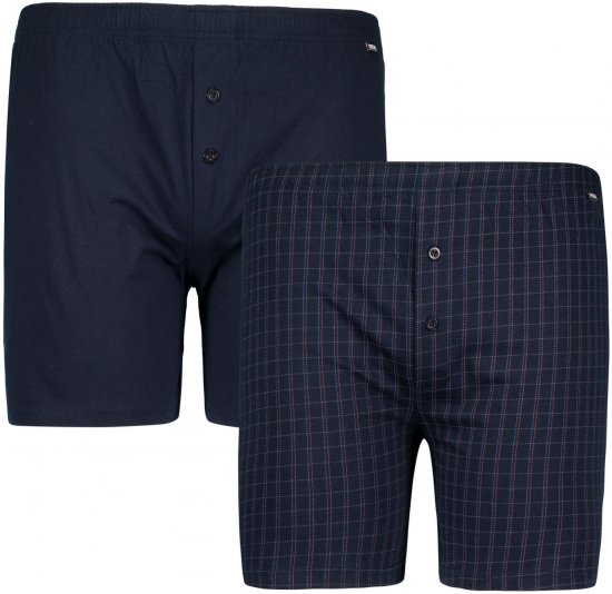 Adamo Curt Boxershorts 2-pack Navy - Alsónemű & strandruhák - Nagyméretű Alsónemű 2XL-8XL
