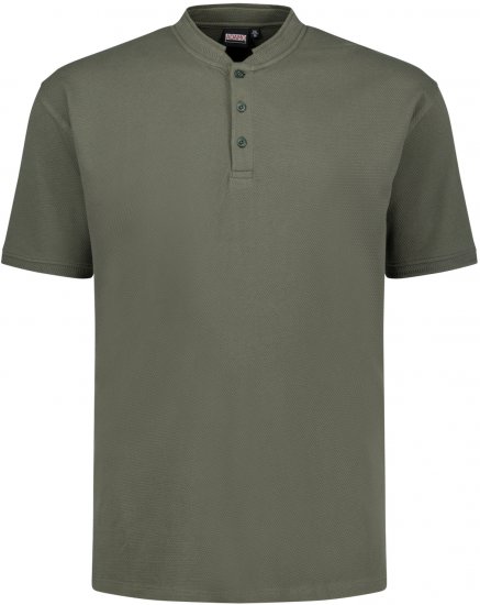 Adamo 139411 Serafino Waffelpique T-shirt Olive Green - Pólók - Nagyméretű pólók - 2XL-14XL