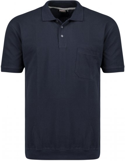 Adamo Kadir Polo Shirt with Cuffed Hem Navy - Pólóingek - Galléros Pólók 2XL-8XL - Pólóingek 2XL-8XL