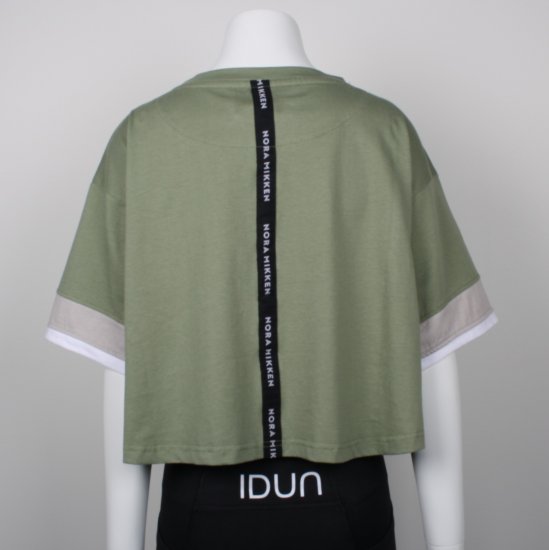 Nora Mikken AGNES Crop Top Green - Pólók - 