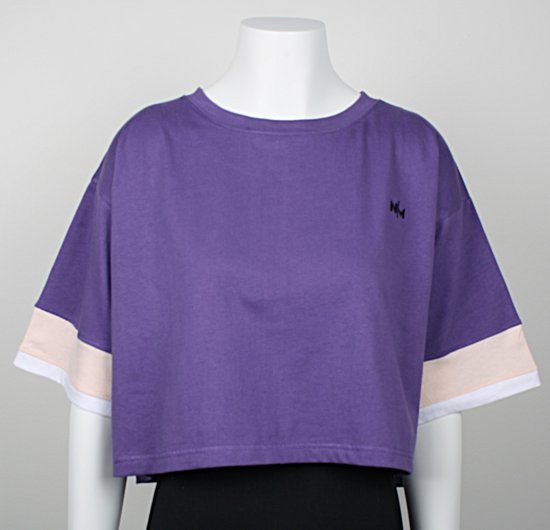 Nora Mikken AGNES Crop Top Purple - Pólók - 