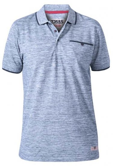 D555 Isaac Reno Pique Polo Blue Reno - Pólóingek - Galléros Pólók 2XL-8XL - Pólóingek 2XL-8XL