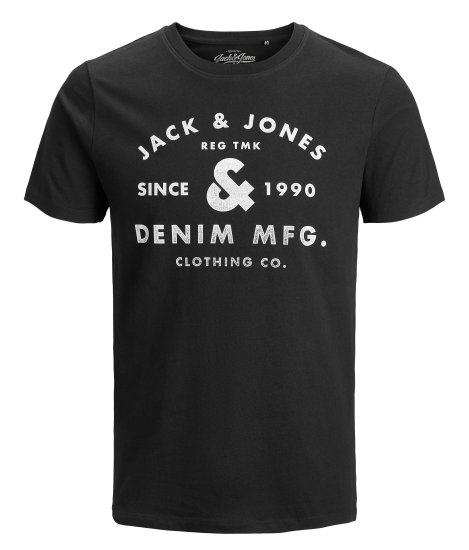 Jack & Jones Jeans T-Shirt Black - Pólók - Nagyméretű pólók - 2XL-14XL