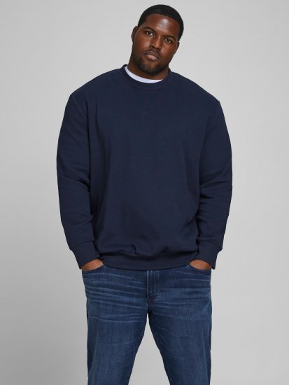 Jack & Jones Basic Sweatshirt Navy Blazer - Pulóverek & kapucnis pulóverek - Pulóverek & Kapucnis pulóver 2XL-12XL