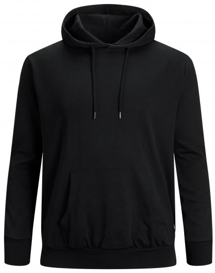 Jack & Jones Basic Hoodie Black - Pulóverek & kapucnis pulóverek - Pulóverek & Kapucnis pulóver 2XL-12XL