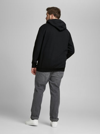 Jack & Jones Basic Hoodie Black - Pulóverek & kapucnis pulóverek - Pulóverek & Kapucnis pulóver 2XL-12XL