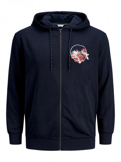 Jack & Jones Califlomax Sweat Hood Navy blazer - Pulóverek & kapucnis pulóverek - Pulóverek & Kapucnis pulóver 2XL-12XL