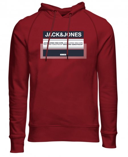 Jack & Jones Booster Hoodie Sun-Dried Tomato - Pulóverek & kapucnis pulóverek - Pulóverek & Kapucnis pulóver 2XL-12XL