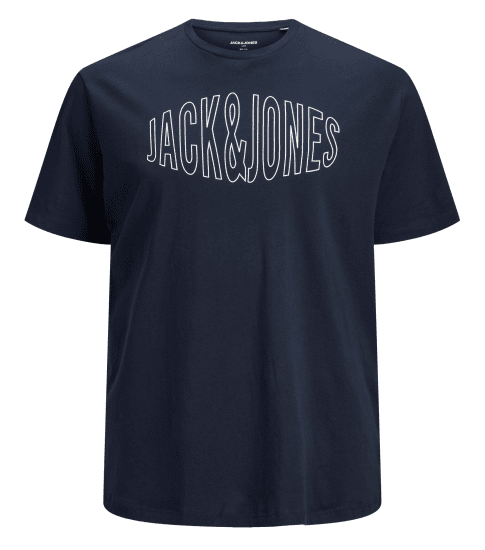 Jack & Jones Preston Crew Neck T-Shirt Navy - Pólók - Nagyméretű pólók - 2XL-14XL