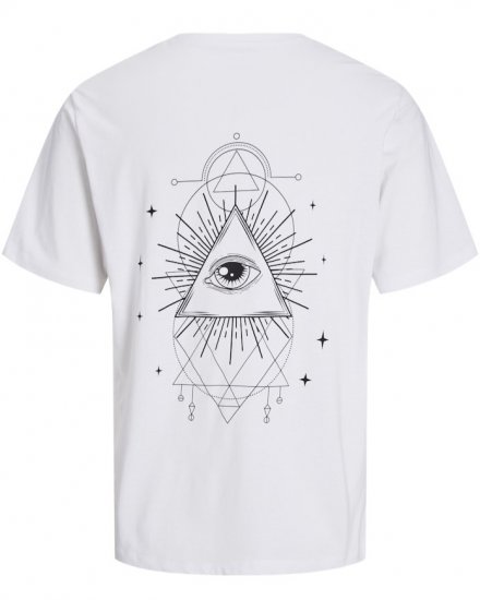 Jack & Jones Jackie Crew Neck T-Shirt White - Pólók - Nagyméretű pólók - 2XL-14XL