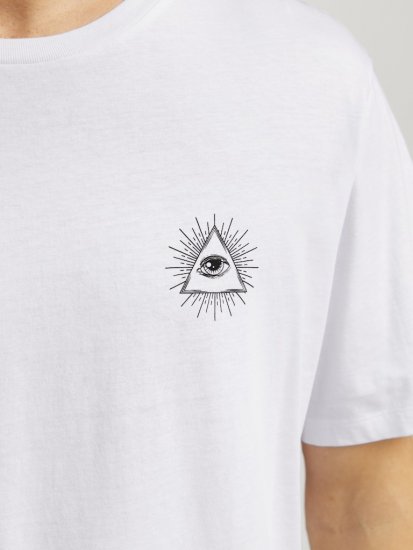 Jack & Jones Jackie Crew Neck T-Shirt White - Pólók - Nagyméretű pólók - 2XL-14XL