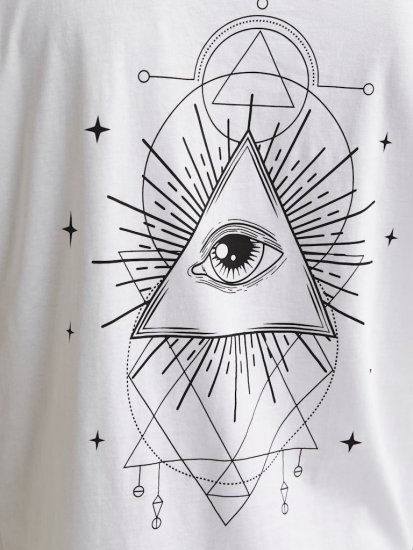 Jack & Jones Jackie Crew Neck T-Shirt White - Pólók - Nagyméretű pólók - 2XL-14XL