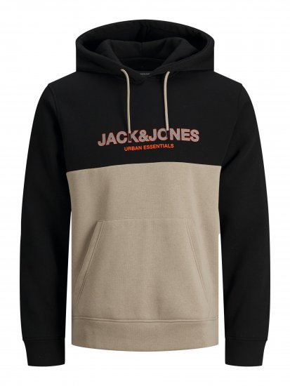 Jack & Jones JJEURBAN BLOCKING SWEAT Beige - Pulóverek & kapucnis pulóverek - Pulóverek & Kapucnis pulóver 2XL-12XL