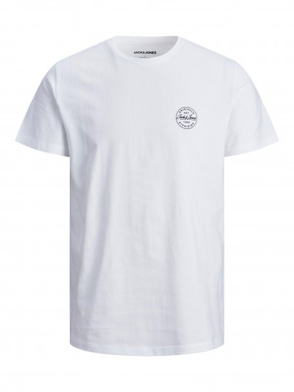 Jack & Jones JJESHARK TEE White - Pólók - Nagyméretű pólók - 2XL-14XL