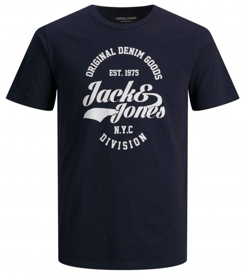 Jack & Jones JJERAFA TEE Navy - Pólók - Nagyméretű pólók - 2XL-14XL