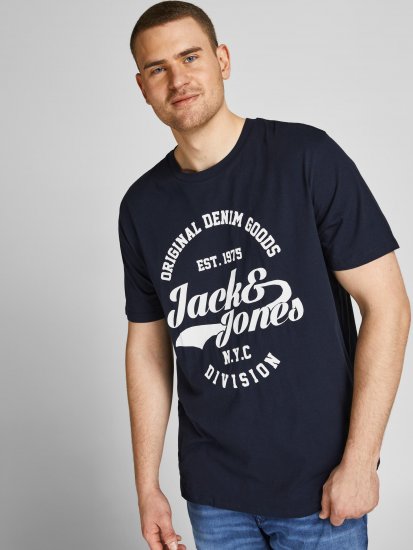 Jack & Jones JJERAFA TEE Navy - Pólók - Nagyméretű pólók - 2XL-14XL