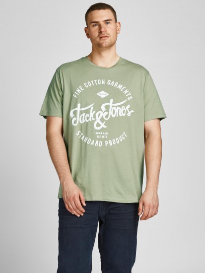 Jack & Jones JJERAFA TEE Light Green - Pólók - Nagyméretű pólók - 2XL-14XL