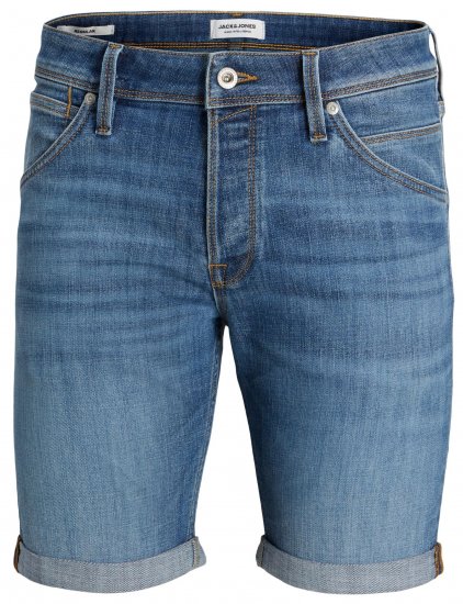 Jack & Jones JJIRICK JJFOX Shorts Blue Denim - Rövidnadrág - Nagyméretű Rövidnadrág W40-W60