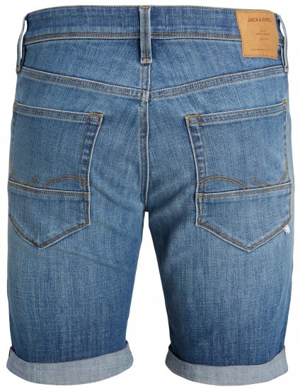 Jack & Jones JJIRICK JJFOX Shorts Blue Denim - Rövidnadrág - Nagyméretű Rövidnadrág W40-W60