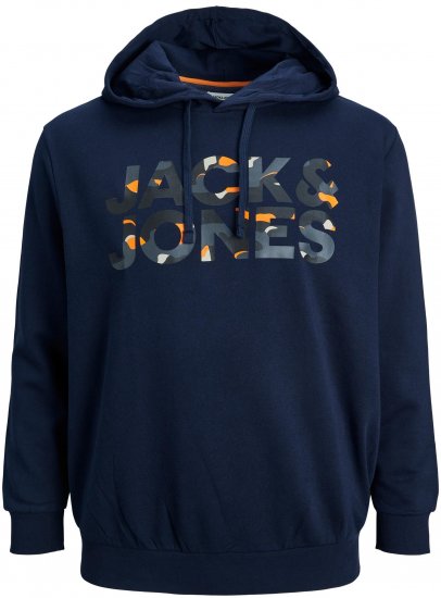 Jack & Jones JJRAMP Hoodie Navy - Pulóverek & kapucnis pulóverek - Pulóverek & Kapucnis pulóver 2XL-12XL