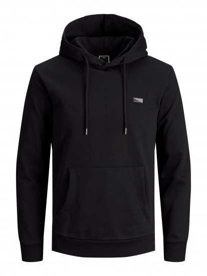 Jack & Jones JCOKING SWEAT HOOD Black - Pulóverek & kapucnis pulóverek - Pulóverek & Kapucnis pulóver 2XL-12XL