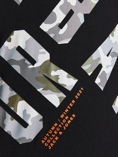 Jack & Jones JCOSTREET TEE Black - Pólók - Nagyméretű pólók - 2XL-14XL