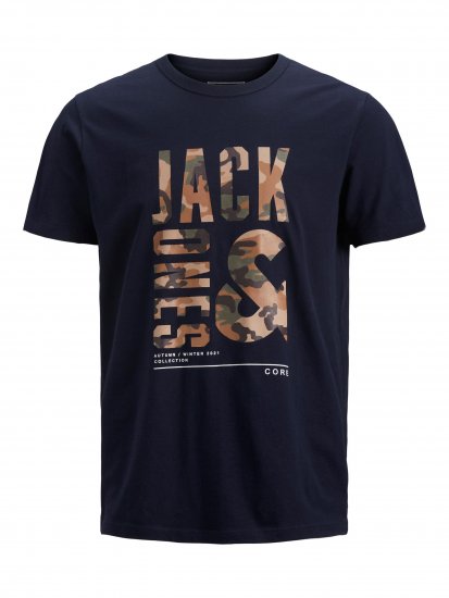 Jack & Jones JCOSTREET TEE Navy - Pólók - Nagyméretű pólók - 2XL-14XL
