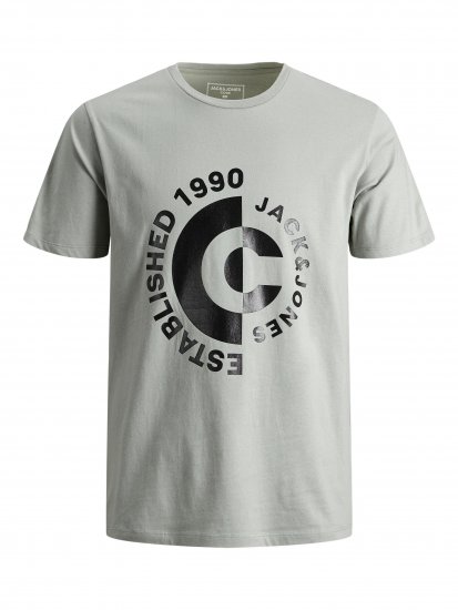 Jack & Jones JCOSPRING T-Shirt Gray - Pólók - Nagyméretű pólók - 2XL-14XL