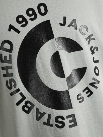 Jack & Jones JCOSPRING T-Shirt Gray - Pólók - Nagyméretű pólók - 2XL-14XL