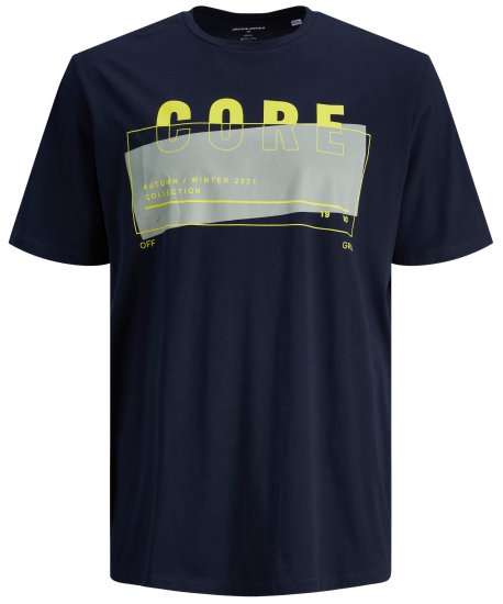 Jack & Jones JCOBOOSTER TEE Navy - Pólók - Nagyméretű pólók - 2XL-14XL