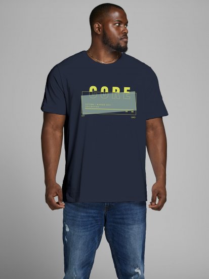 Jack & Jones JCOBOOSTER TEE Navy - Pólók - Nagyméretű pólók - 2XL-14XL