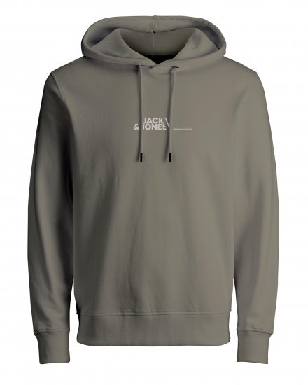 Jack & Jones JPRBLABOOSTER SWEAT Light Gray - Pulóverek & kapucnis pulóverek - Pulóverek & Kapucnis pulóver 2XL-12XL