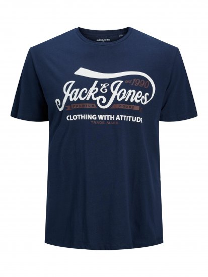 Jack & Jones JPRBLUBOOSTER TEE Navy - Pólók - Nagyméretű pólók - 2XL-14XL