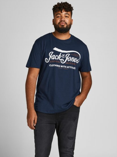 Jack & Jones JPRBLUBOOSTER TEE Navy - Pólók - Nagyméretű pólók - 2XL-14XL