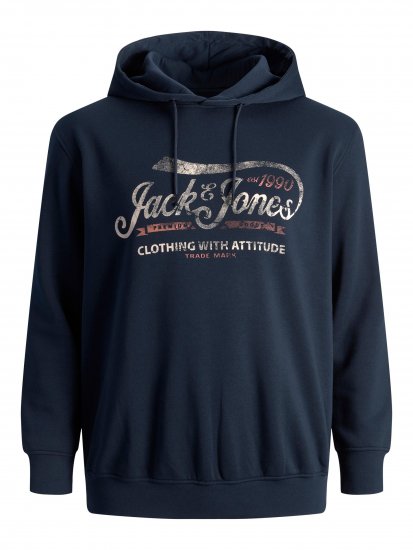Jack & Jones JPRBLUBOOSTER SWEAT Hoodie Navy - Pulóverek & kapucnis pulóverek - Pulóverek & Kapucnis pulóver 2XL-12XL