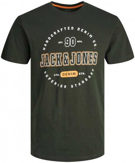 Jack & Jones JJSTAMP TEE Green - Pólók - Nagyméretű pólók - 2XL-14XL