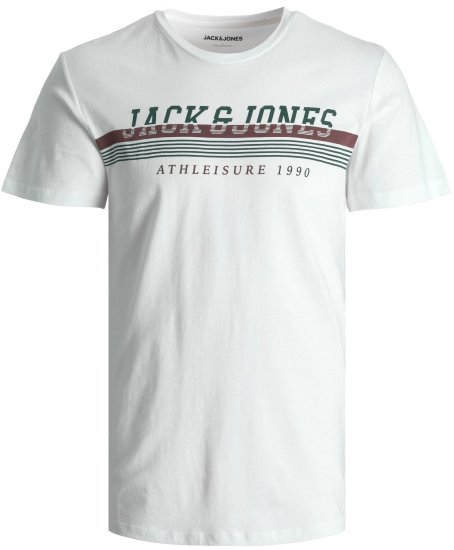 Jack & Jones JJIRON TEE White - Pólók - Nagyméretű pólók - 2XL-14XL