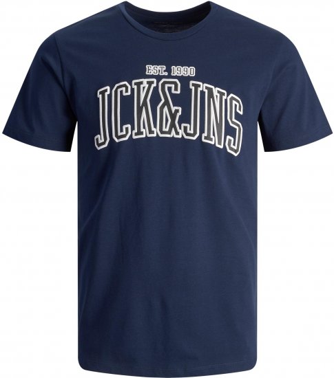 Jack & Jones JJCEMB TEE Navy - Pólók - Nagyméretű pólók - 2XL-14XL