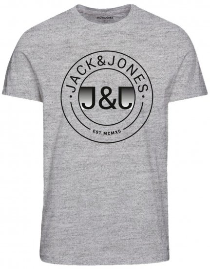 Jack & Jones JJMILAS T-Shirt Grey - Pólók - Nagyméretű pólók - 2XL-14XL