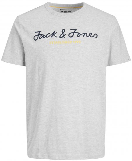 Jack & Jones JCOBERG UPSCALED TEE Grey - Pólók - Nagyméretű pólók - 2XL-14XL