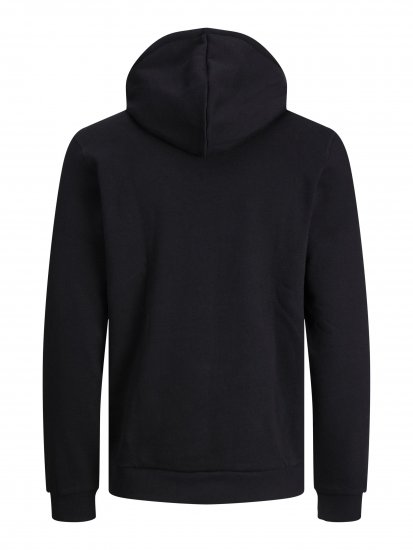 Jack & Jones JCOBERG SWEAT ZIP Hoodie Black - Pulóverek & kapucnis pulóverek - Pulóverek & Kapucnis pulóver 2XL-12XL