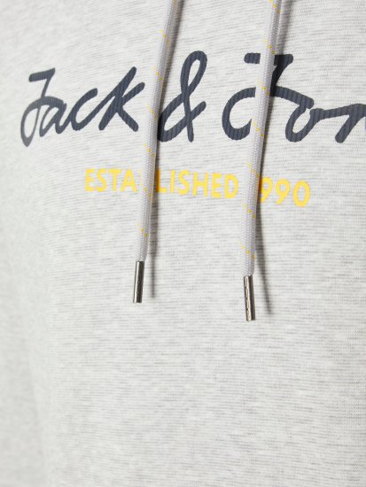 Jack & Jones JCOBERG SWEAT ZIP Hoodie Grey Melange - Pulóverek & kapucnis pulóverek - Pulóverek & Kapucnis pulóver 2XL-12XL
