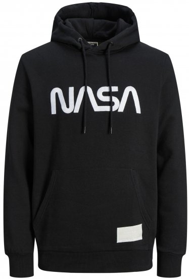 Jack & Jones JCONASA LOGO Hoodie Black - Pulóverek & kapucnis pulóverek - Pulóverek & Kapucnis pulóver 2XL-12XL