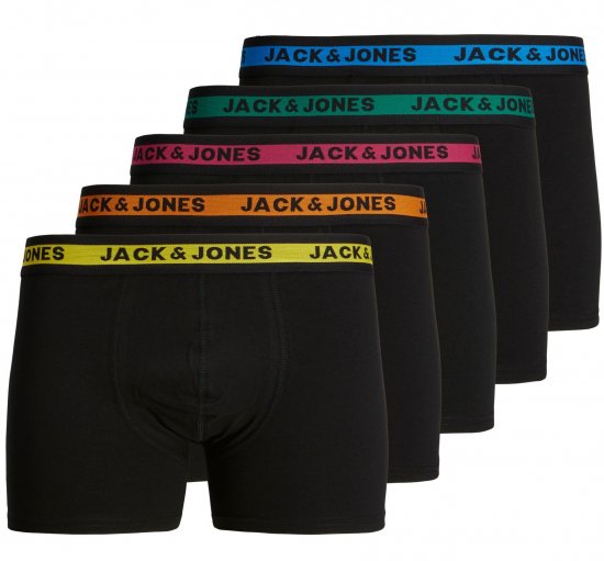 Jack & Jones JACJOSH Boxers 5-pack Black - Alsónemű & strandruhák - Nagyméretű Alsónemű 2XL-8XL