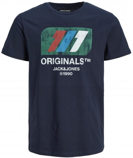 Jack & Jones JORNATE TEE Navy - Pólók - Nagyméretű pólók - 2XL-14XL