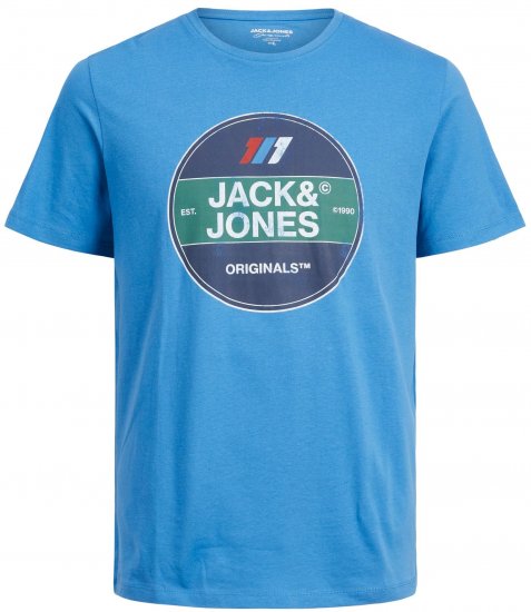 Jack & Jones JORNATE TEE Blue - Pólók - Nagyméretű pólók - 2XL-14XL
